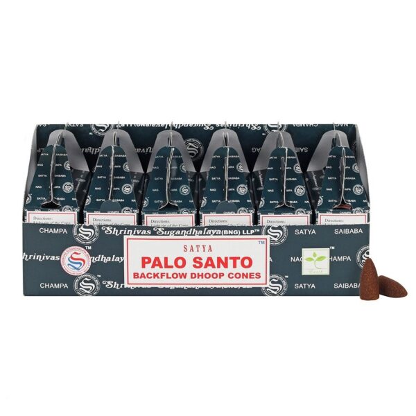 <span class=”product-code”>EID-47<span><br>Satya Backflow Dhoop Cones - Palo Santo (24pcs)