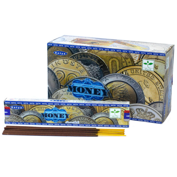 <span class=”product-code”>iSatya-02<span><br>Satya  Incense 15gm - Money