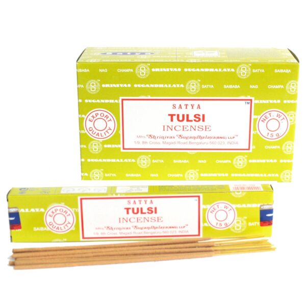 <span class=”product-code”>iSatya-06<span><br>Satya Incense 15gm - Tulsi